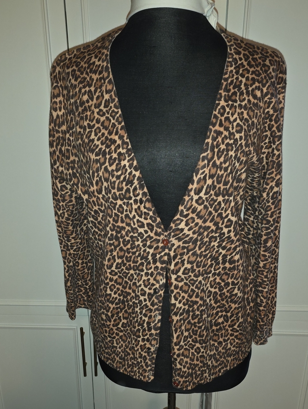 New York & Company Leopard Print Button-Front Jacket in Brown and Black
